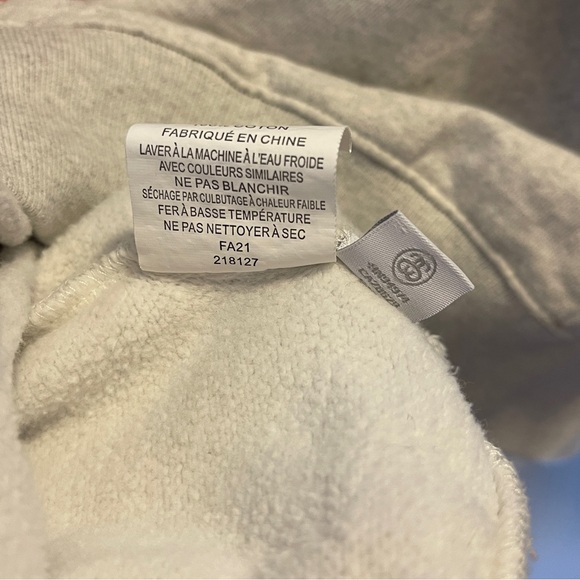 Stussy hoodie grey Gness Boxy Crop Hood Ash Heather size small - Picture 5 of 8